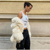 Faux Fur Fringe Coat-Outfit