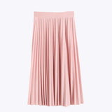 Zingj Spring And Summer New Chiffon Skirt In The Long Pleated Skirt Elastic High Waist Slim Show Thin Loose Half-Outfit