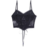 Summer New Dark Lace Lace Suede Jacquard Sexy Hot Girl Sling Top