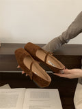 Single Shoes Women 2025 New Spring And Autumn Mary Jane Women's Shoes French Word With Gentle Evening Shoes Bean