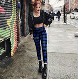 Plaid High Waist Casual Stretch Feet