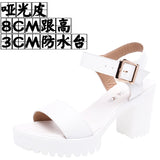 And Thick Waterproof Table Sandals Women High Heel With Heel Toe Model Show Shoes Buckle With Fish Mouth Sandals Shoes