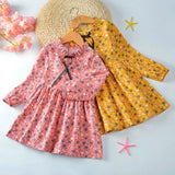 Spring Autumn Girl Dress Cotton Long Sleeve Children's Dress Floral Kids Dresses for Girls Fashion Girls Princess
