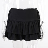 Streetwear Mall Goth Skirt Women Harajuku Y2k E-girl High Waist Bandage Mini Skirt Dark Gothic Punk Emo Alt Club