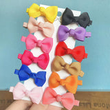 Grosgrain Ribbon Bowknot Hairpins For Cute Girls Colorful BB Hair Clips Mini Barrettes Headwear Kids Hair