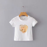 Printed Female Korean High Waist Short Sleeve T-shirt Ins Tight Exposed Navel Student Tops Women's Clothing Plus Size