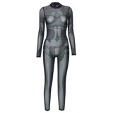 Jumpsuits Women 2022 Female Mesh Overalls for Woman Sexy Club Party Outfits Birthday Combinations Rave Festival