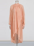 Fashion Niche Design Simple Wind Top 2025 New Temperament Long-Sleeved Lotus Leaf Side Solid Shirt