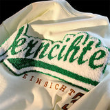 New Loose Tshirt Letter Womens Tops Flocking Embroidery High Quality Y2k Aesthetic Short Sleeved T Shirt Womens Y2k