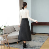Women'S Skirts Fashion Winter High Waist Skirt 2020 New Windproof And Warm Zipper Down Cotton Skirt Large Size Black