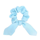 Color Women Hair Scrunchie Bows Ponytail Holder Hairband Bow Knot Scrunchy Girls Hair Ties Hair