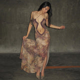 Autumn Fashion Trend Women's New Slings Wood Ear Print Loose Umbilly