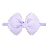 1piece Solid Colors Bowknot Baby Headband For Girls Nylon Elastic Hair Bands Handmade Turban Headwear Hair