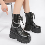 Martin Boots Women 2025 Autumn/Winter New Fashion Pine Paste Bottom Chain