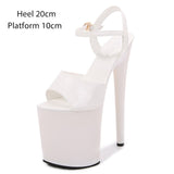 2021 Model Shoes Women Sexy Catwalk Shoes Sandals 9 13 15 17 20 CM High Heels Platform Sandals Girls Shoe Party Club Drop