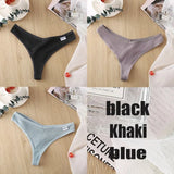 8 Colors Women's Thong G-String Cotton Thongs Women's Panties Sexy V Waist Female Underpants Pantys Lingerie