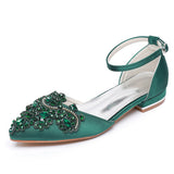 And Summer 2 Cm Flat Hedley Casual Sharp In The Hollow Sandals Square With Shallow Mouth Water Drill Buckle Bridal Shoes Wedding