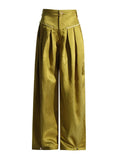 People Retro Wind 2025 New Autumn Waist Long Wide Legs Super Loose Female Solid Color Casual