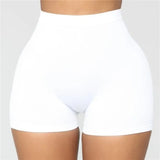 Hot Women Casual High Elastic Waist Tight Fitness Slim Skinny Dancing Shorts Solid Color Female Girl Exercise