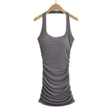 Zingj Trendy Women's Wear In Summer, The New Fashionable Spicy Girls' Tight Hip Skirt Shows Figure, Hanging Neck Dress And Short