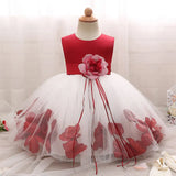 Girls White Baptism Dress Newborn Princess Birthday Wear Toddler Flower Christening Ball Gown Kids Dresses for Girls 12