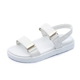 Sandals Summer New Flat British Wind Velcro Embroidery Thick-soled Casual Casual Roman Fragrance Designer Shoes