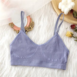 Colors Seamless Tank Tops Women Bra Female Lingerie Sexy Underwear Adjustable Strap Wire Free Bralette Brassiere
