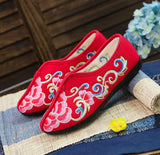 Zingj Cotton Shoes, Flat Shoes Injection Plastic Soft Sole Winter Clip Cotton And Velvet Embroidered Flower Cloth Shoes Pregnant Women Shoes Women's