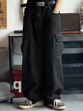 Men's Cargo Pocket Patched Straight Leg Jeans- Outfit