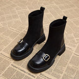 Thin Skinny Boots Brown Stockings Boots Women 2025 Autumn And Winter Yangqi Leg Long Short Boots Small Ankle