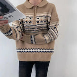 Half Zip Christmas Knit Pullover- Outfit