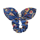 Chiffon Bowknot Silk Hair Scrunchies Women Pearl Ponytail Holder Hair Ties Hair Rope Rubber Bands Headwear Hair