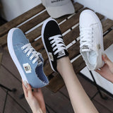 Zingj Canvas Shoes Women's Shoes Autumn 2023 New Round Head Shallow Mouth Student Single Shoes Korean Version Of Small White