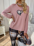 Wear Casual Pajamas Suit Milk Silk Round Collar Long Sleeve Trousers Home Clothes Hot