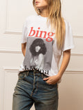 Sign Print Tee T-shirt White Cotton Summer Tshirt 2021 Casual Tops Femme Fashion