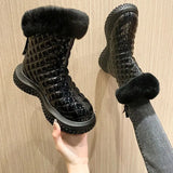 Women Snow Boots High Quality Down Cloth Warm Plush Women's Winter Shoes Waterproof Ankle Boots Platform Shoes For Women