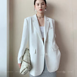 Zingj Suit Jacket Female Spring And Autumn 2024 New Korean Version Loose Web Celebrity Casual Professional Fashion Small Suit