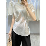 The Summer Of 2023, A Minority Design Feels French Blouses, Light Extravagance, Fashion, Aging, Beautiful New Chinese Style White Jacquard