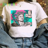 t shirt vaporwave Michelangelo women fashion new harajuku tshirt Casual korean style Graphic hip hop t-shirt