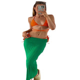 Zingj Spring / Summer 2024 Women's Hot Versatile Sexy Fashion Casual Home Vacation Beach Skirt Skirt-Outfit