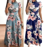 Size Autumn And Winter Women's New Style 2022 Dress Print Street Long-sleeved High-neck Tie Long