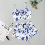 Printed Girls' Short-Sleeved Shorts Sexy Pajamas Girls' Cartoon Leisure PJ Leisure Home