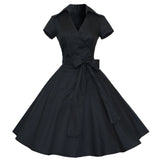 60s Formal Flare Swing Dress Hepburn Summer Women Polka Dot Vintage Cocktail Robe Rockabilly Retro Pinup Dresses With