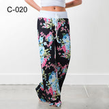 Spring Autumn Loose Beach Women's Pants Fashion Floral Print Drawstring Wide Leg Ladies Long Pants Sweatpants Plus