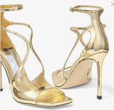 Burst Spring And Summer New Cross-Word Buckle Toe Fine Heel High Heels Jimmy Female