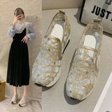 Breathable Casual Female Sandals Summer New Inner Heighten Student Shoes Korean Version Of A Foot Pedal Lazy Platform Women's