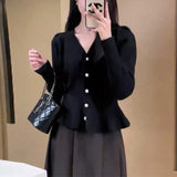 Zingj Autumn And Winter New Women's Fashion Casual Long-Sleeved Sweater Coat Korean Version Fishtail Knit Cardigan Jacket Tide-Outfit