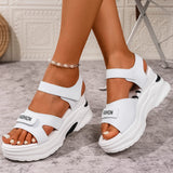 Sports Sandals Women Wear 2025 New Summer Drill Thick Bottom Magic Stick Soft Bottom Roman Beach