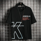 T-Shirt Men's Spring and Summer 2022 New Casual Trend Pure Cotton Tide Brand Ice Silk Men's Bottoming