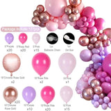 Silver Macaron Birthday Balloon Garland Arch Kit Party Foil Metal Balon Weding Baby Shower Birthday Party Decor Kids Adults